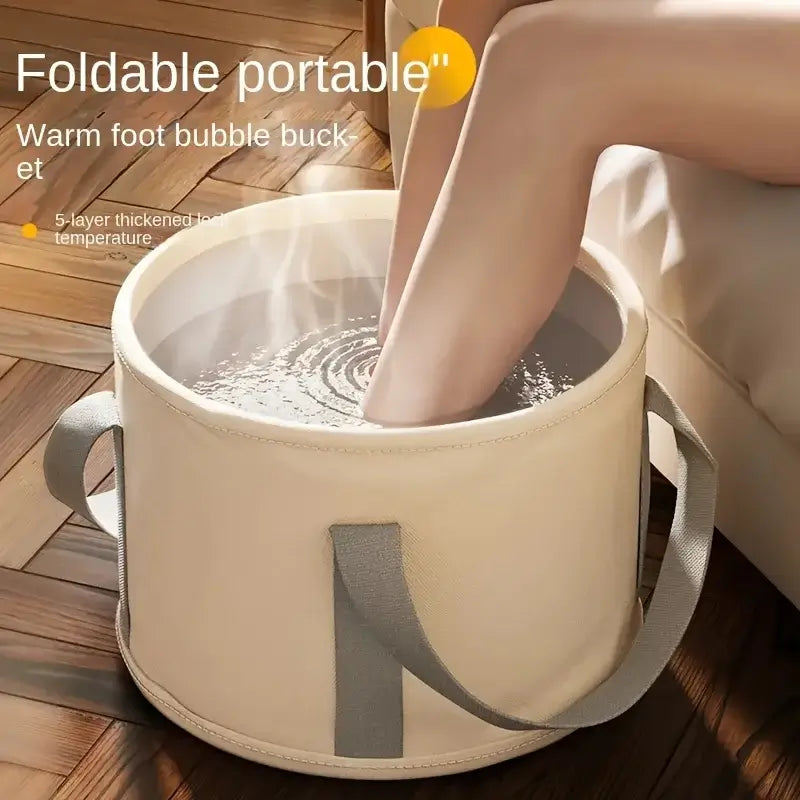 Foldable Portable Folding Foot Soak Bath Tub with Heat Preservation - Multifunctional Deep Basin, Foot Spa Bucket Massagem