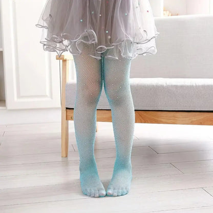 Fishing Net Stockings for Baby Girls Cute Large Bow Lolita Pantyhose Fad Sexy Black Hollow Mesh Nylon Tights Children&