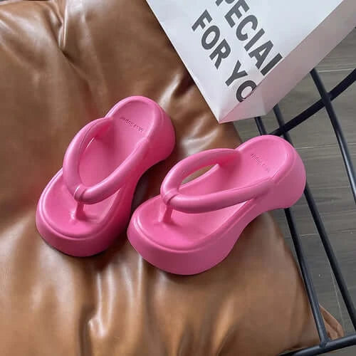 Shoes Ladies' Slippers Low Rubber Flip Flops Summer Clogs Woman Luxury