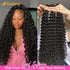 Deep Wave Bundles 100% Human Hair Curly Hair Bundles 12A Raw Hair Bundles 1/3/4 PC Brazilian Kinky Curly Hair Bundles Human Hair