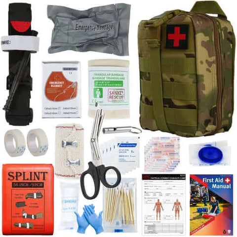 First Aid Survival Kit Tactical IFAK Pouch Supplied full set Molle.