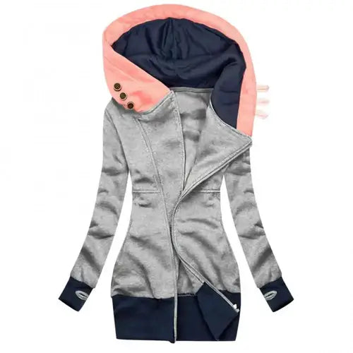 Women Hooded Sweatshirt Jacket Women Autumn Winter Hoodie Coat Long