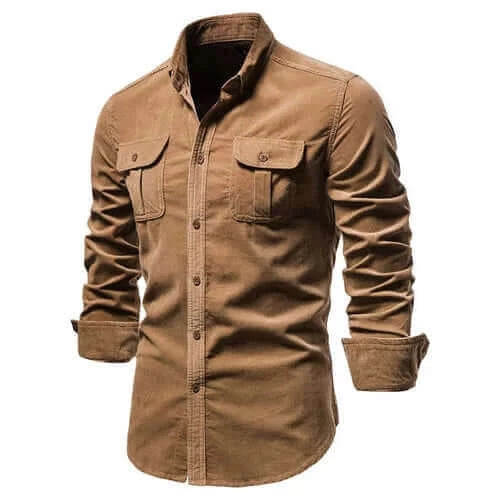 New Shirts Men Long Sleeve Casual Cotton Shirt High Quality Solid