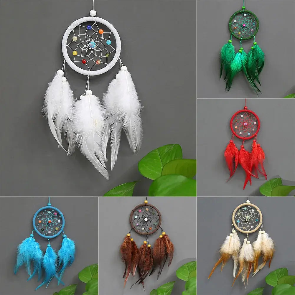 Dream Catcher Hanging Ornaments Indian Wall Car Decoration Birthday Gift Handmade Creative Colorful Feather Dreamcatcher Girls