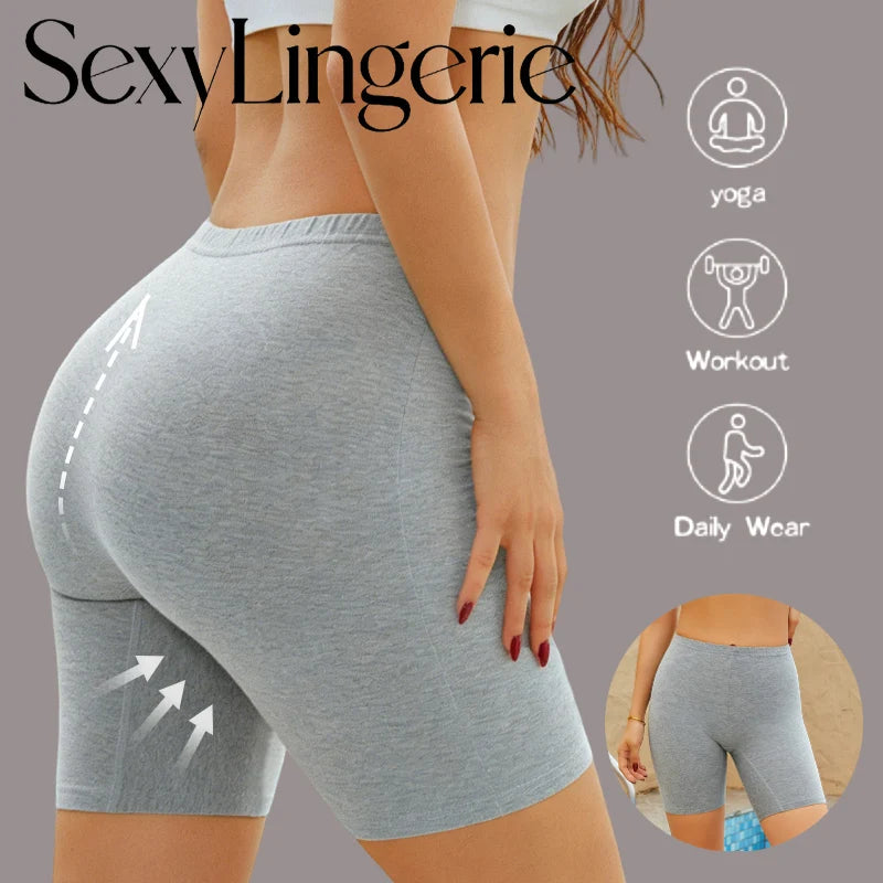 Women’s Seamless Cotton Boxer Shorts – High-Waist, High-Stretch | Soft &amp; Breathable | Sport Boyshorts | S–2XL
