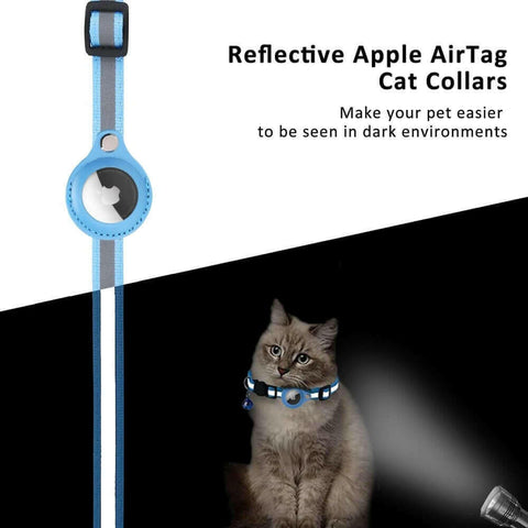 Reflective Airtag Case Collar for Cats and Dogs.