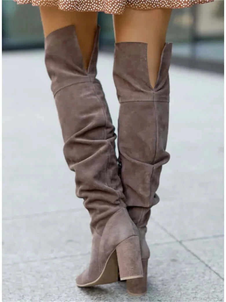 Women Boots Winter 2023 Designer Luxury High Heels Women Shoes Faux.