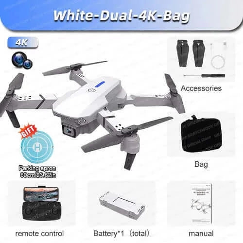 New E88Pro RC Drone 4K Professinal With 1080P Wide Angle Dual HD.