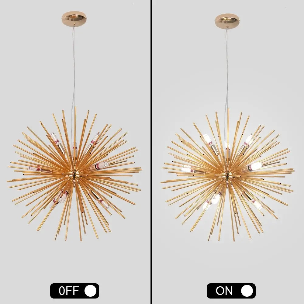 GreeLustr Gold Firework-Style LED Chandelier, 44 or 65 cm