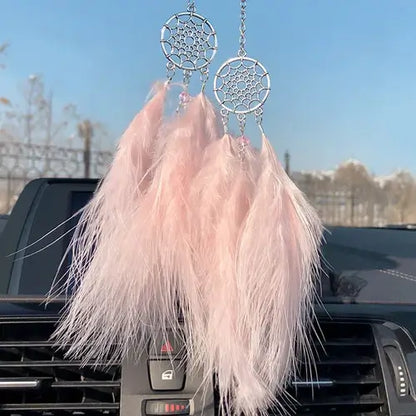 Dream Catcher Car Pendant For Girls Feather Mirror Hanging Pendant