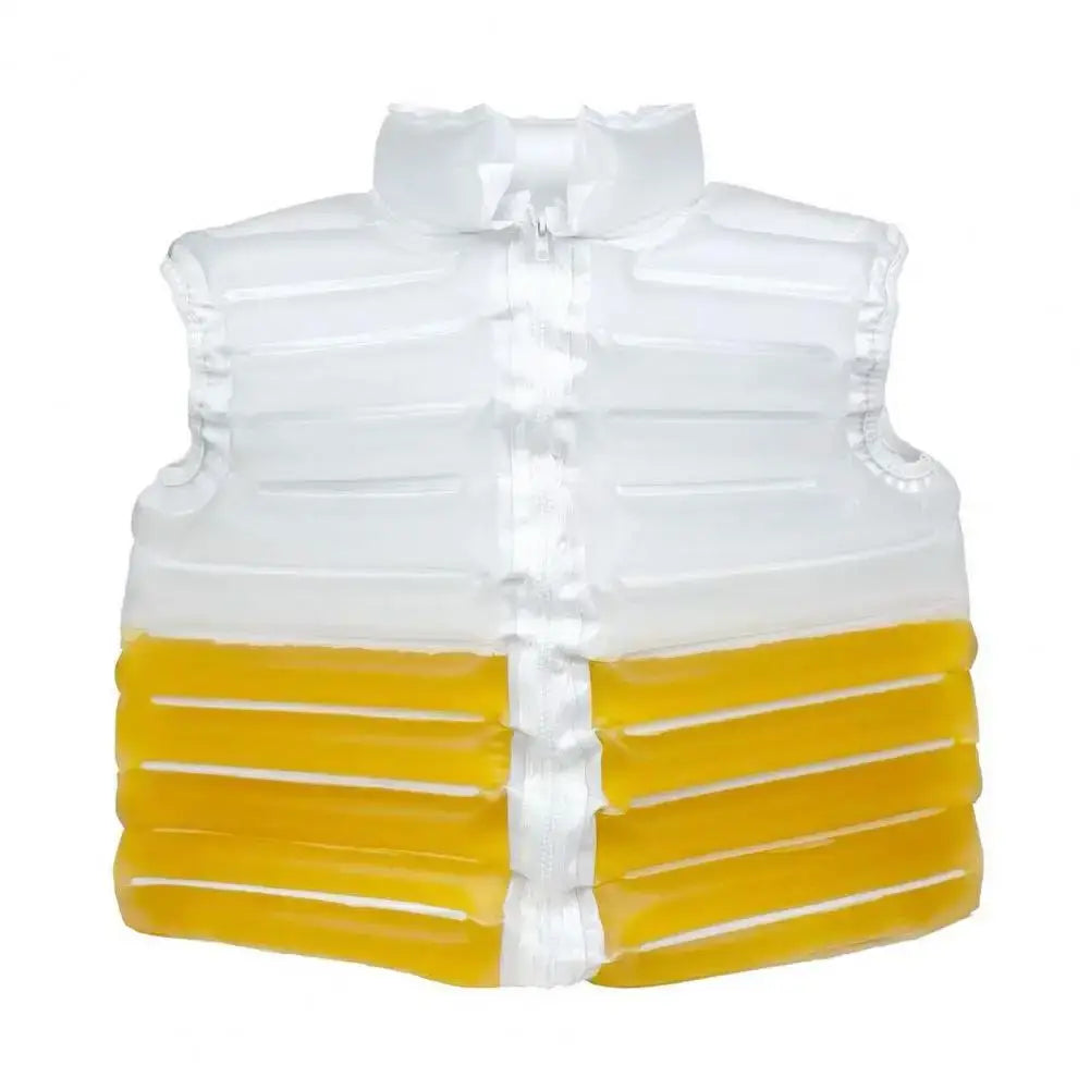 Wearable Beer Jacket Refillable Beverage Jacket Transparent Beer Jacket with Straw Refillable Beverage Puffer Coat Parties