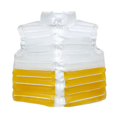 Wearable Beer Jacket Refillable Beverage Jacket Transparent Beer Jacket with Straw Refillable Beverage Puffer Coat Parties