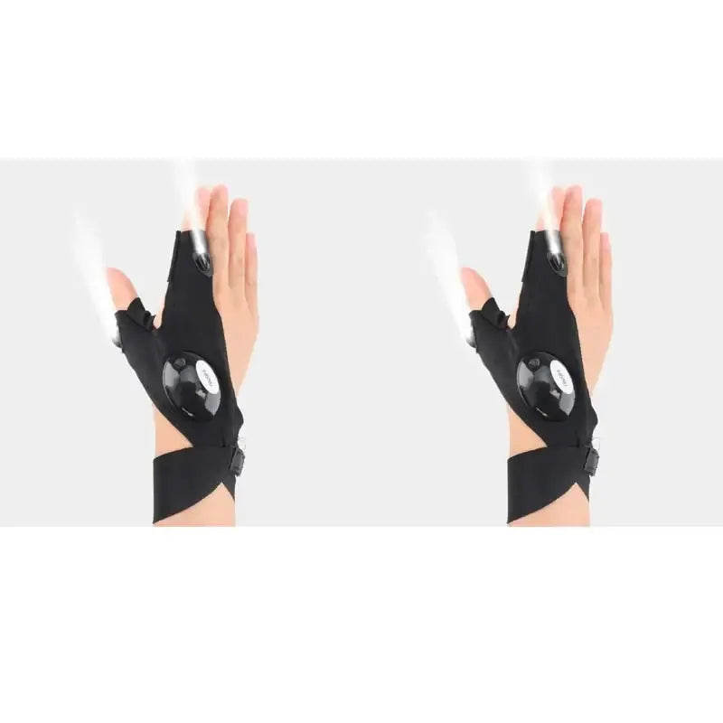 LED Fingerless Gloves for Fishing and Nighttime Tasks