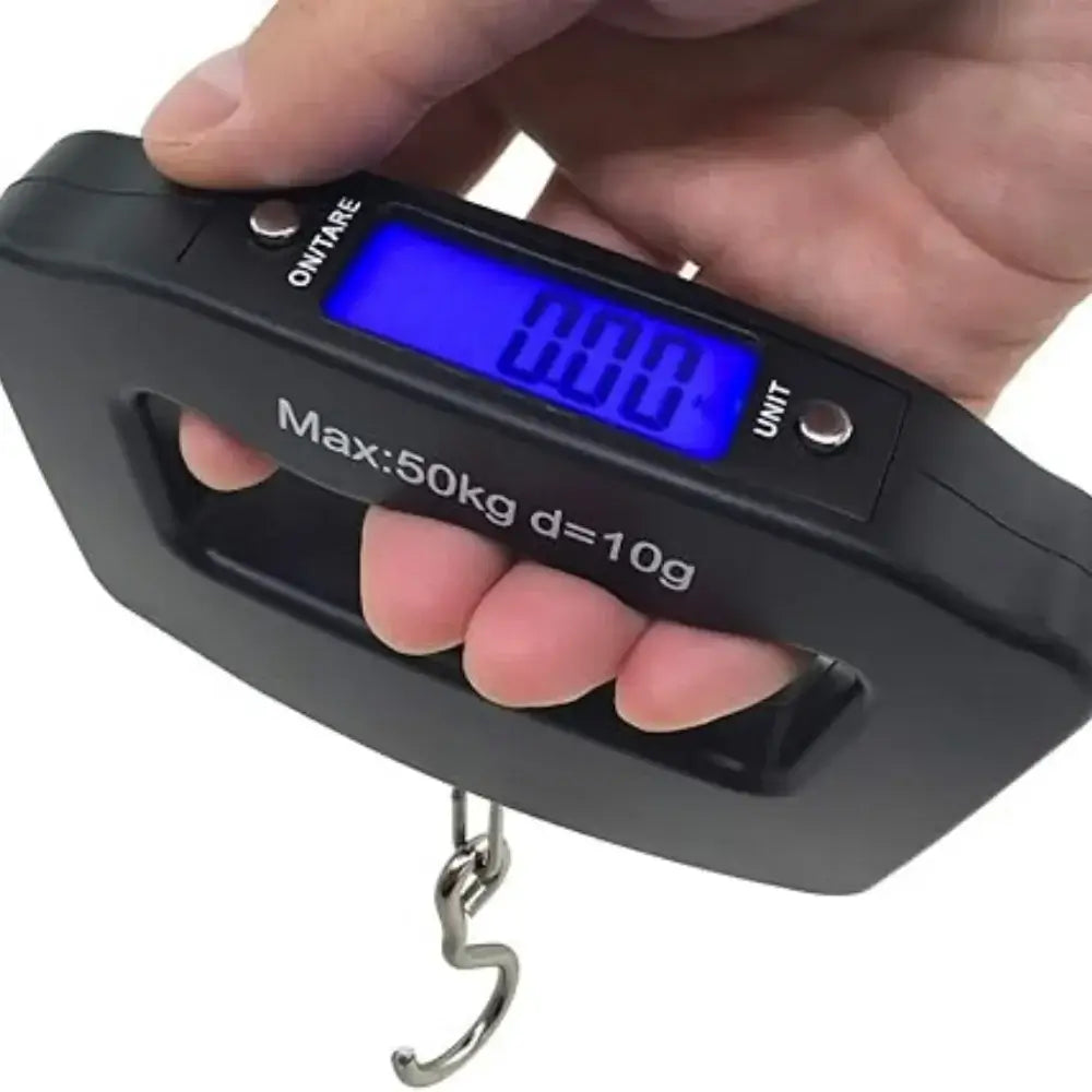 50Kg 10g Luggage Weight Scale, LCD Luggage Scale Travel Digital, Fish Scale, Home Electronic Portable Hanging Weight Hook Travel Luggage Scale