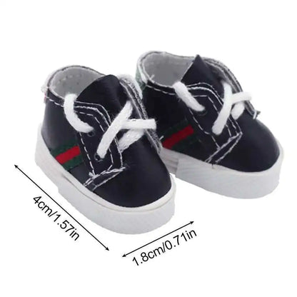 Labubu Dolls Sports Shoes 4x1.8cm Multiple Styles DIY for Labubu Doll Leather Cloth Shoes