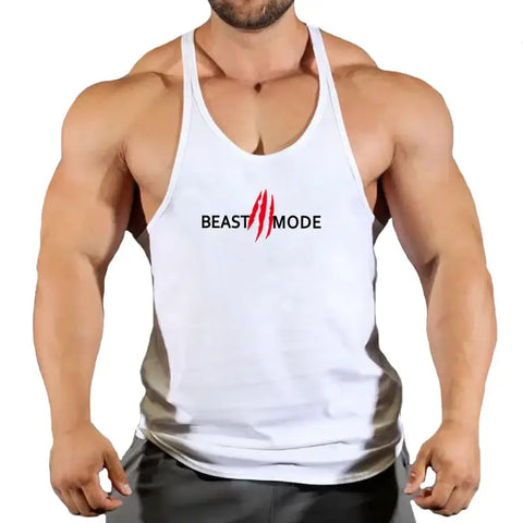 Brand Vest Muscle Fashion Gym Mens Back Tank Top Sleeveless Stringer.