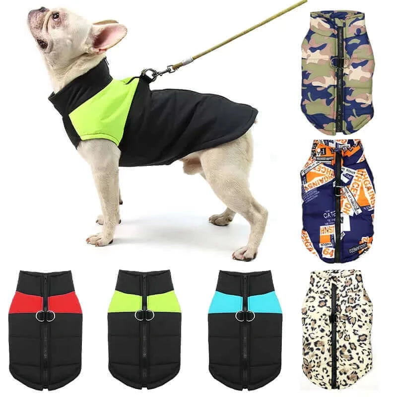 Waterproof Winter Dog Clothes Warm Pet Cotton Jacket Vest For Small