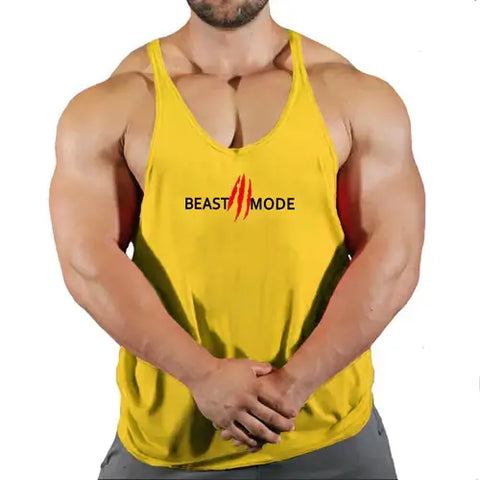 Brand Vest Muscle Fashion Gym Mens Back Tank Top Sleeveless Stringer.