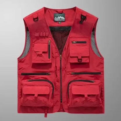 14 Pockets Summer New Men US Tactical Hiking Fishing Vest Mens