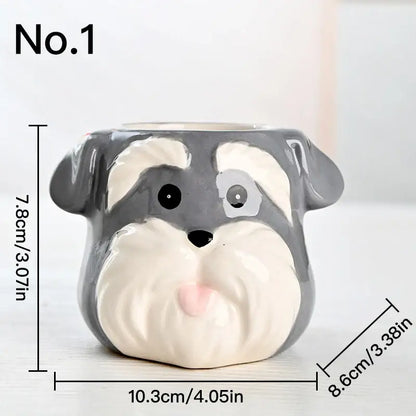 cute puppy succulent planter