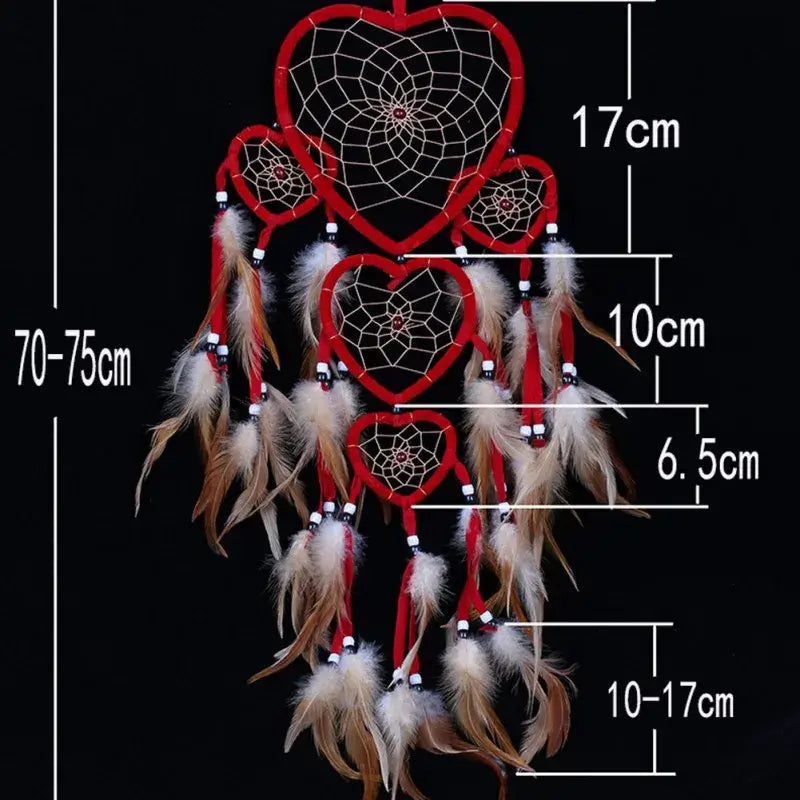 Dream Catcher Wall Decor Boho Feather Hanging Ornament Home Decoration Craft Gift for Bedroom Living Room Balcony Outdoor Car
