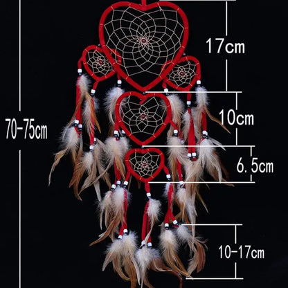 Dream Catcher Wall Decor Boho Feather Hanging Ornament Home Decoration Craft Gift for Bedroom Living Room Balcony Outdoor Car