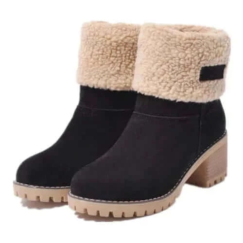 Women's Fur Warm Snow Boots 2023 Winter New Warm Wool Booties Ankle.