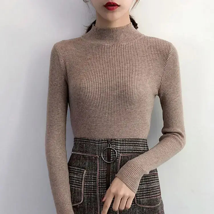 Chic Mock Neck Women&