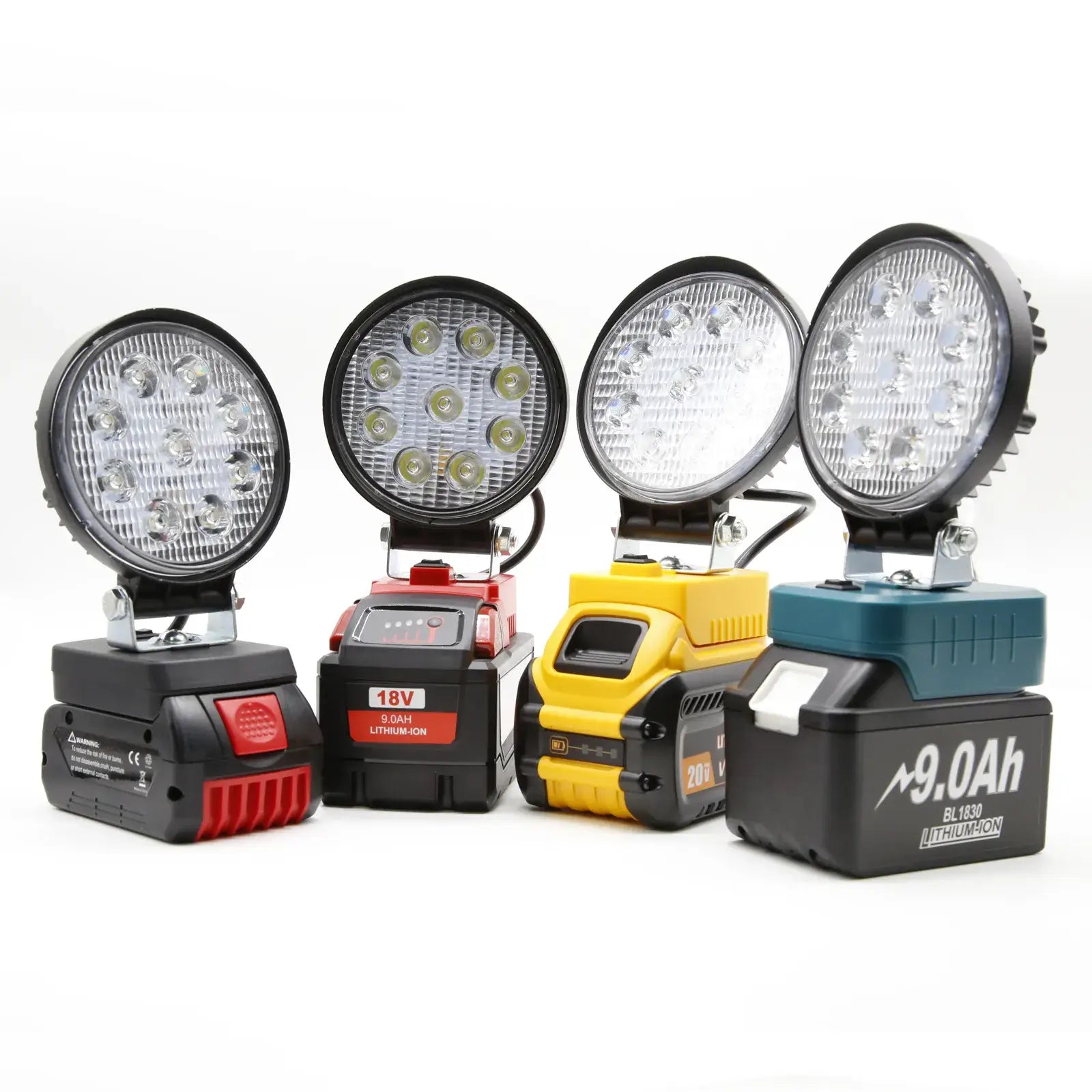 For Makita/Dewalt/Milwaukee/Bosch 18V Li-ion Battery LED Work Light.