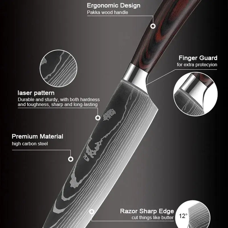 Stainless Steel Kitchen Knife, Multiple Styles