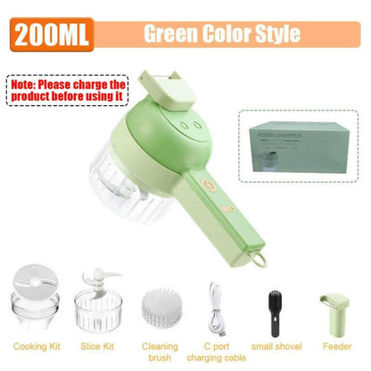 Portable Handheld 4 in 1 Electric Vegetable Slicer.