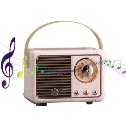 Bluetooth Compact Retro Speakers with Radio.