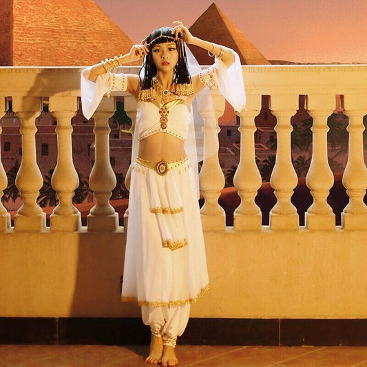 Greek Goddess Outfit Belly Dance Carnival Egyptian Princess Costume.