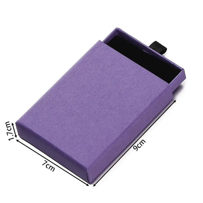 Creative Drawer Jewelry Packaging Box Necklace Ring Earing Bracelet Storage Organizer Display Stand Solid Color Paper Gift 2030