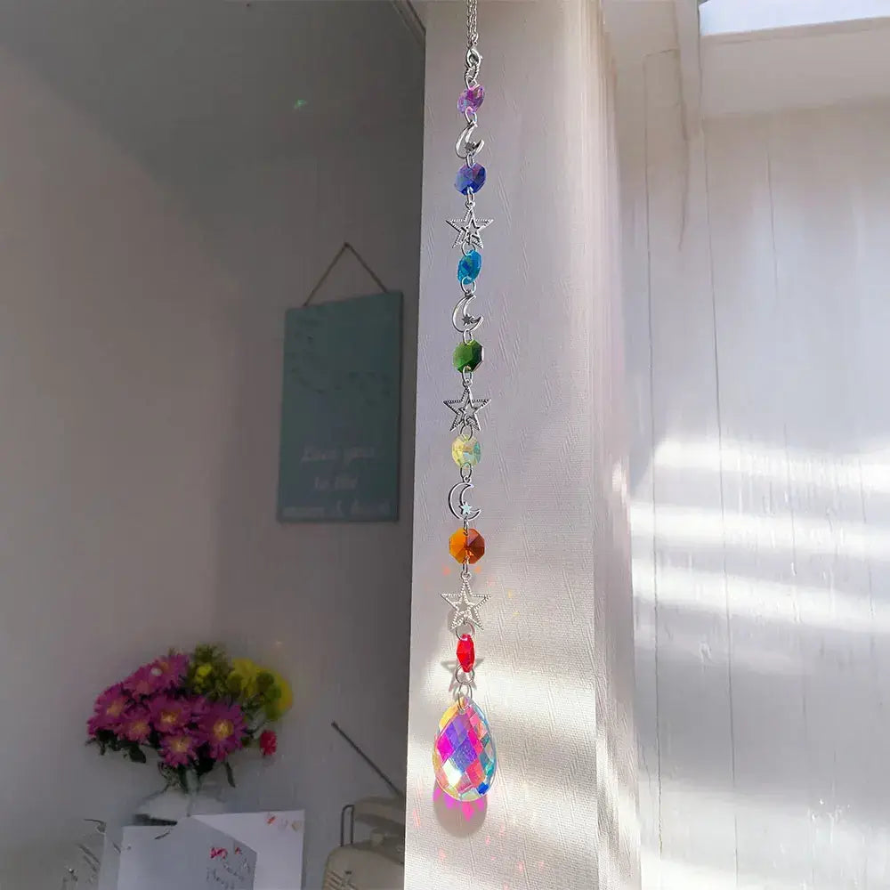 Crystal Wind Chime Rainbow Maker Sun Catcher Dream Catcher Pendant Home Garden Decor Wind Chime, Holiday, Festival, Home Decor,