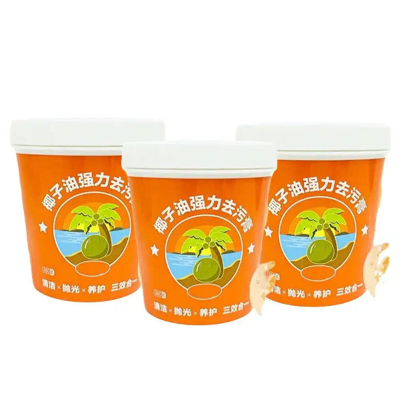 All Purpose Cleaner Paste Pot Bottom Cookware Cleaner Household Coconut Oil Cleaning Cream Remove Stain for Kitchen Bathroom