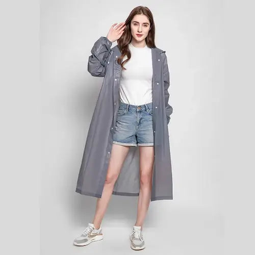 3 in 1 Waterproof Adult Long Raincoat Women Men Rain Coat Jacket