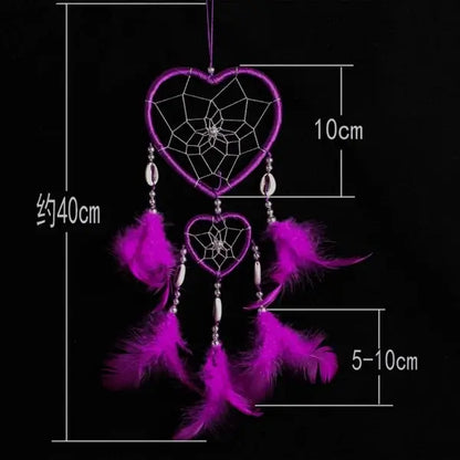Dream Catcher Wall Decor Boho Feather Hanging Ornament Home Decoration Craft Gift for Bedroom Living Room Balcony Outdoor Car