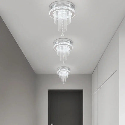 GreeLustr Round Crystal LED Ceiling Light, 30 cm