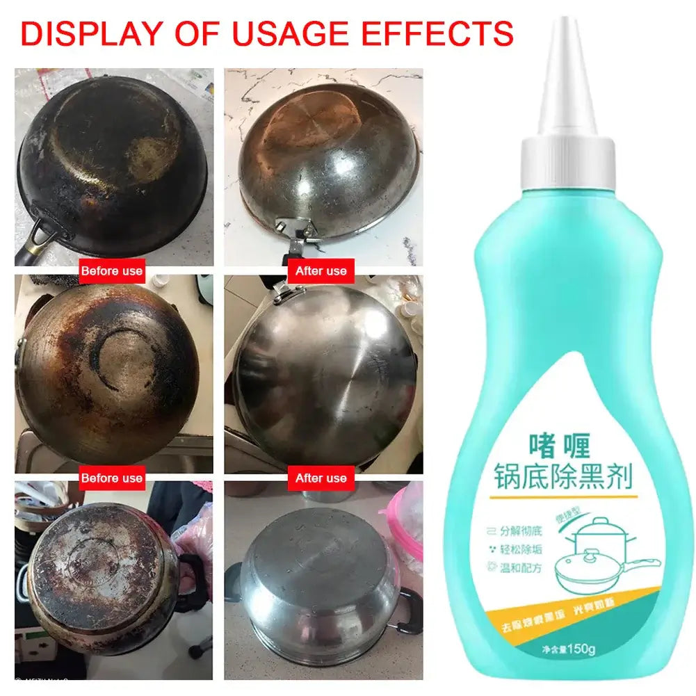 150ml Pots And Pan Cleaner Kitchen Cleaning Black Pot Bottom Gel Cleaner To Remove Black Scale From Stainless Steel Black Pot