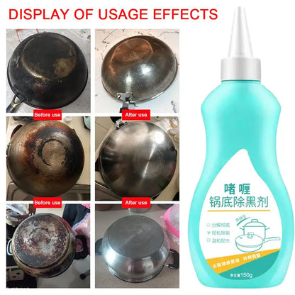150ml Pots And Pan Cleaner Kitchen Cleaning Black Pot Bottom Gel Cleaner To Remove Black Scale From Stainless Steel Black Pot