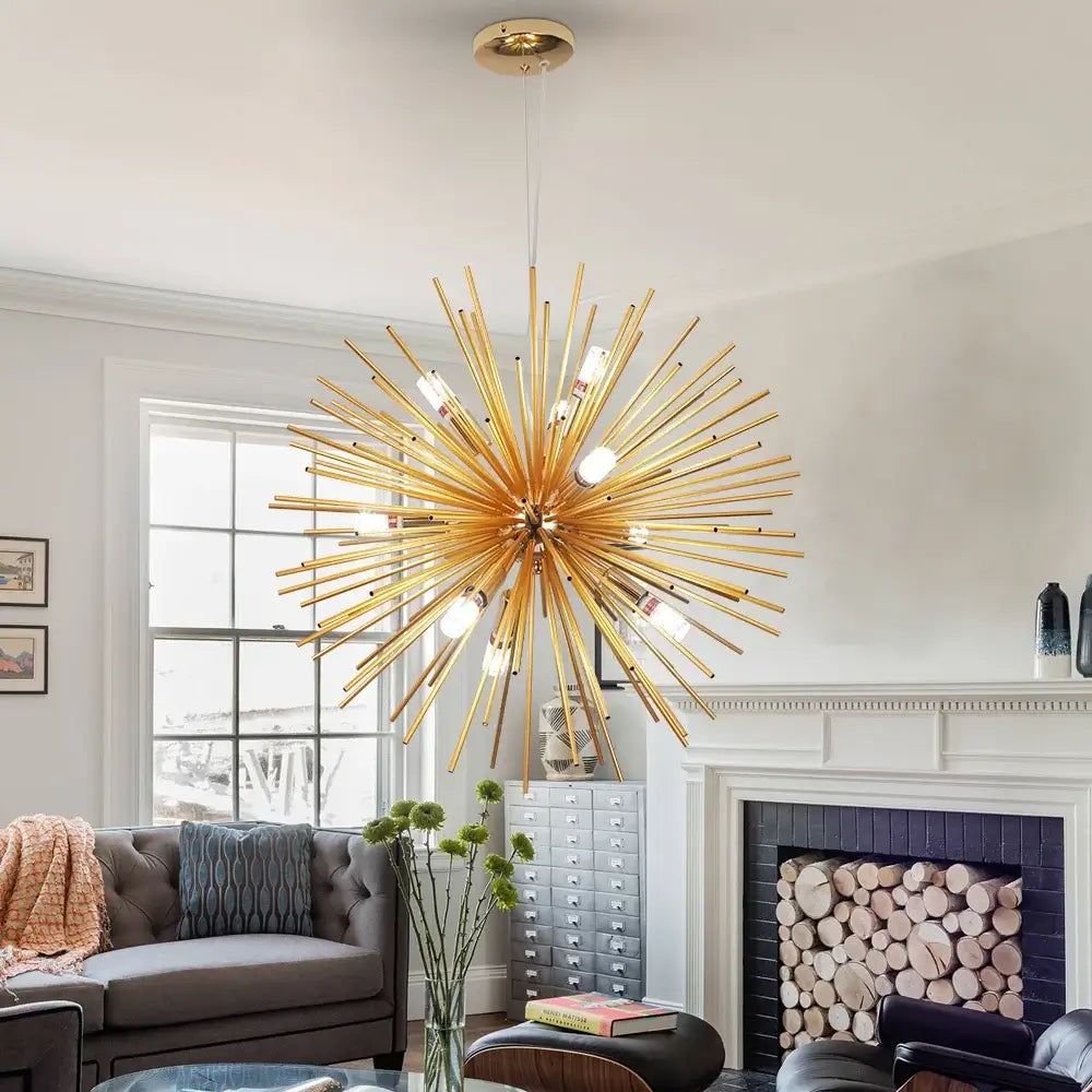 GreeLustr Gold Firework-Style LED Chandelier, 44 or 65 cm