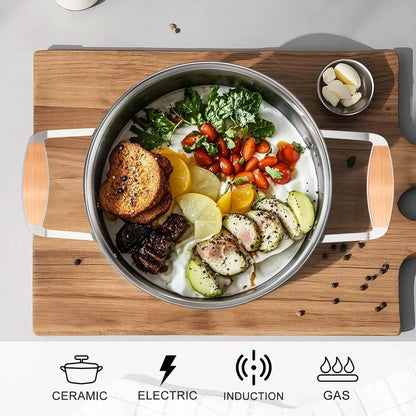 Stainless Steel Cookware Set - 10 Piece Induction Ready