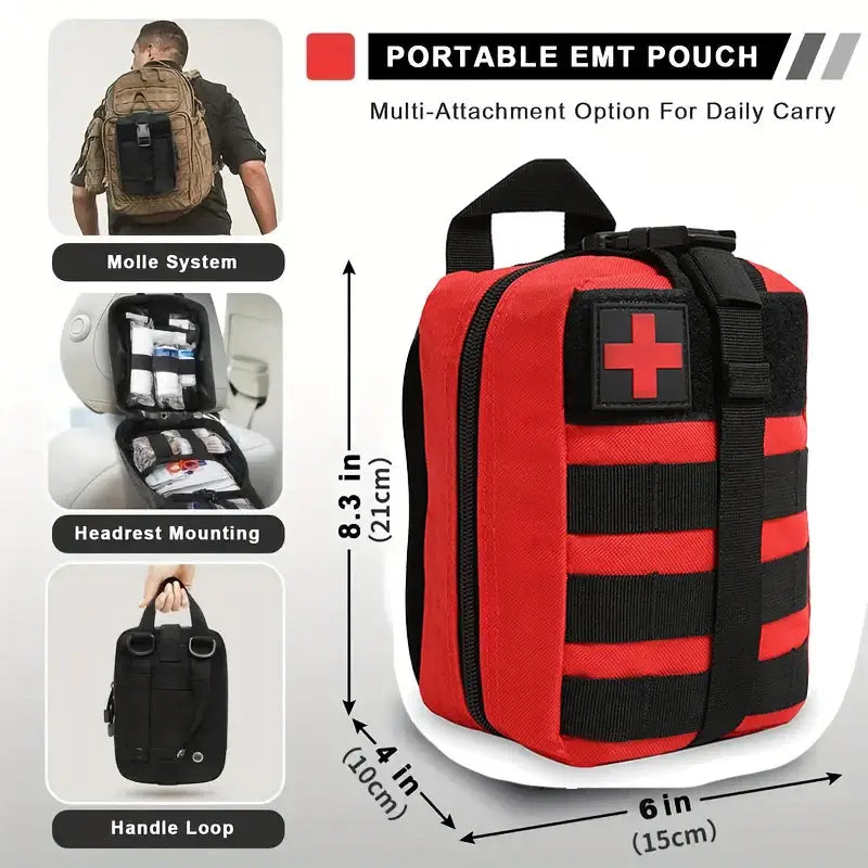 131pcs First Aid Kit - Military Trauma Medical Supplies