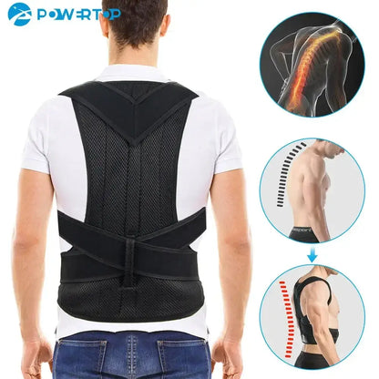 Adjustable Posture Support Vest - Black or Gray