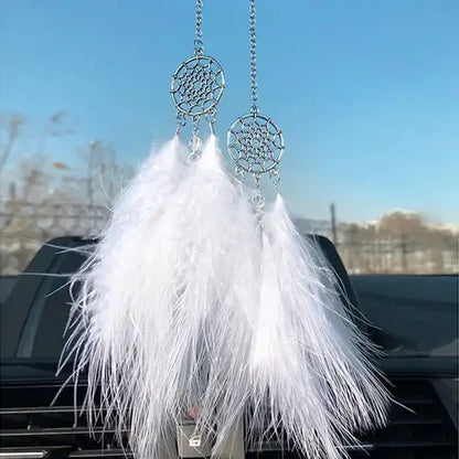 Dream Catcher Car Pendant For Girls Feather Mirror Hanging Pendant