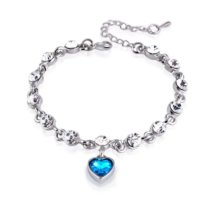 Zhenrong Foreign Trade Hot-selling Fashion High-quality Crystal Romantic Love Bracelet Women&