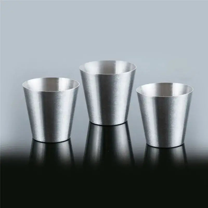 6Pcs 70ml Stainless Steel Shot Glasses with Leather Case Espresso Shot