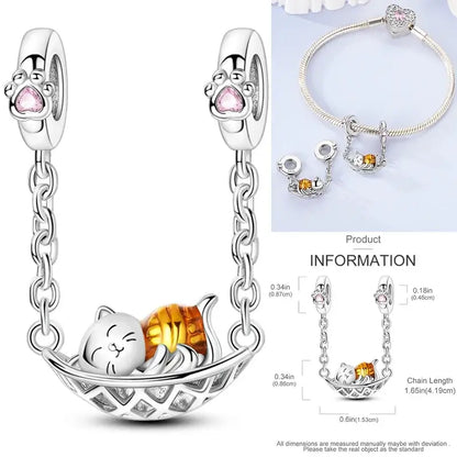 Hot Dream Catcher Feather 925 Sterling Silver Purple Colorful Moon Dreamy Blue Charm Original Fits Women DIY Jewelry Girl Charms