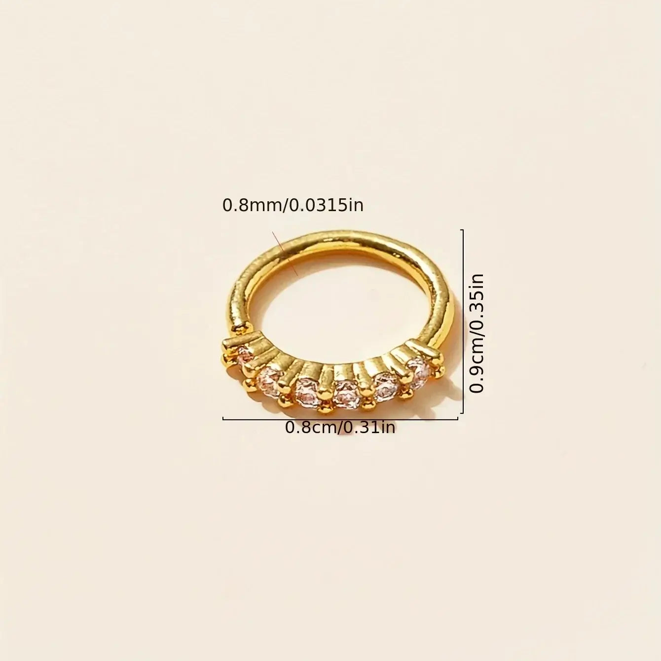 Fashion Single-row Miniature Zircon Nose Rings for Women Fine Drill Exquisite with Drill Opening Fake Nose Piercing Jewelry